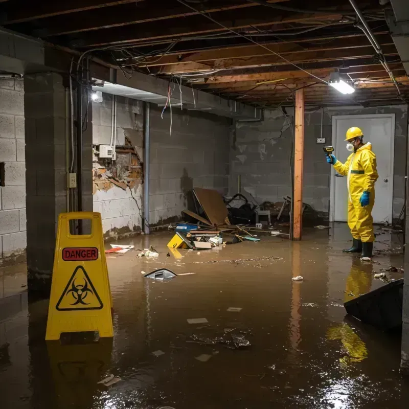 Flooded Basement Electrical Hazard in Titusville, PA Property